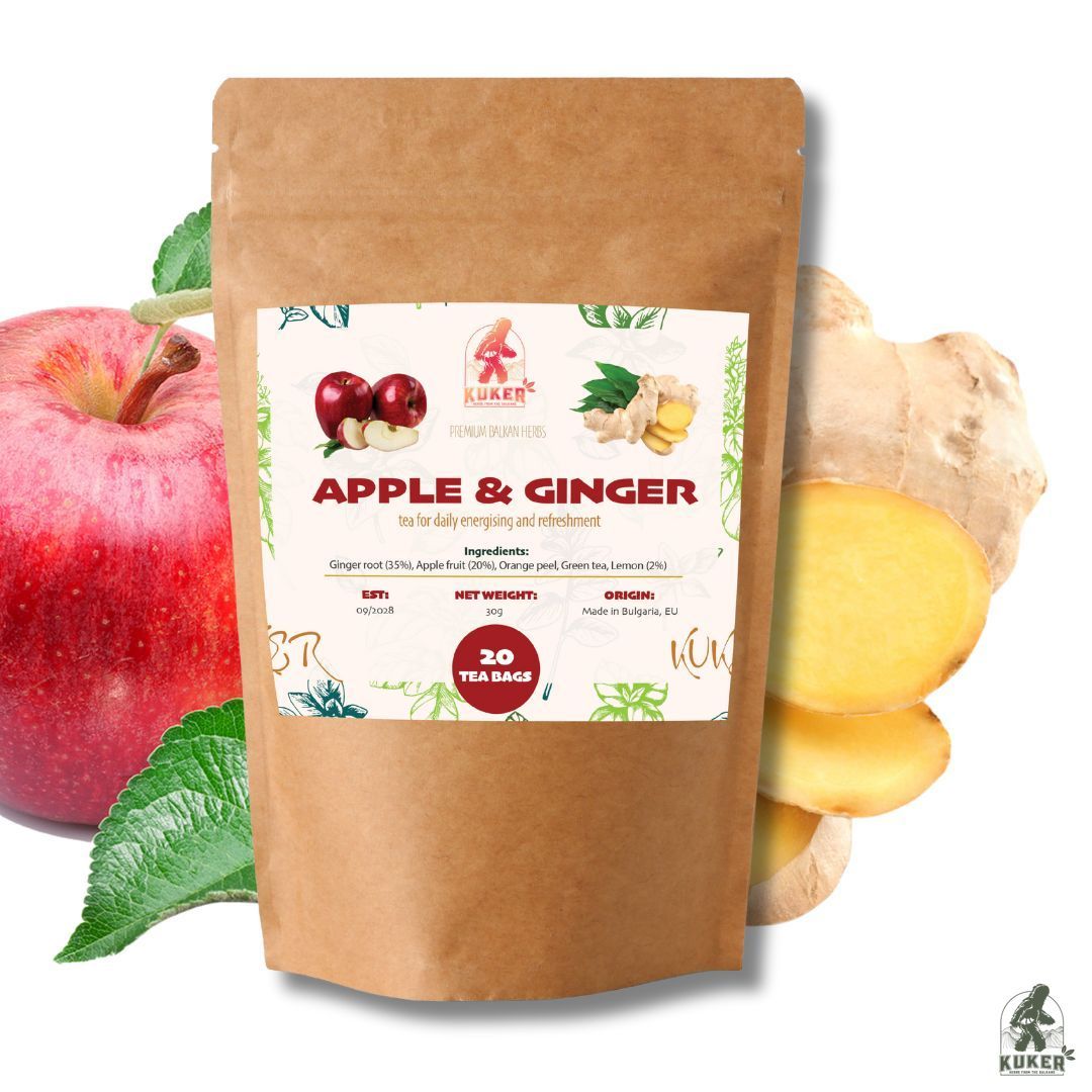 KUKER®  Apple & Ginger Root Tea 30g | 20 Bags