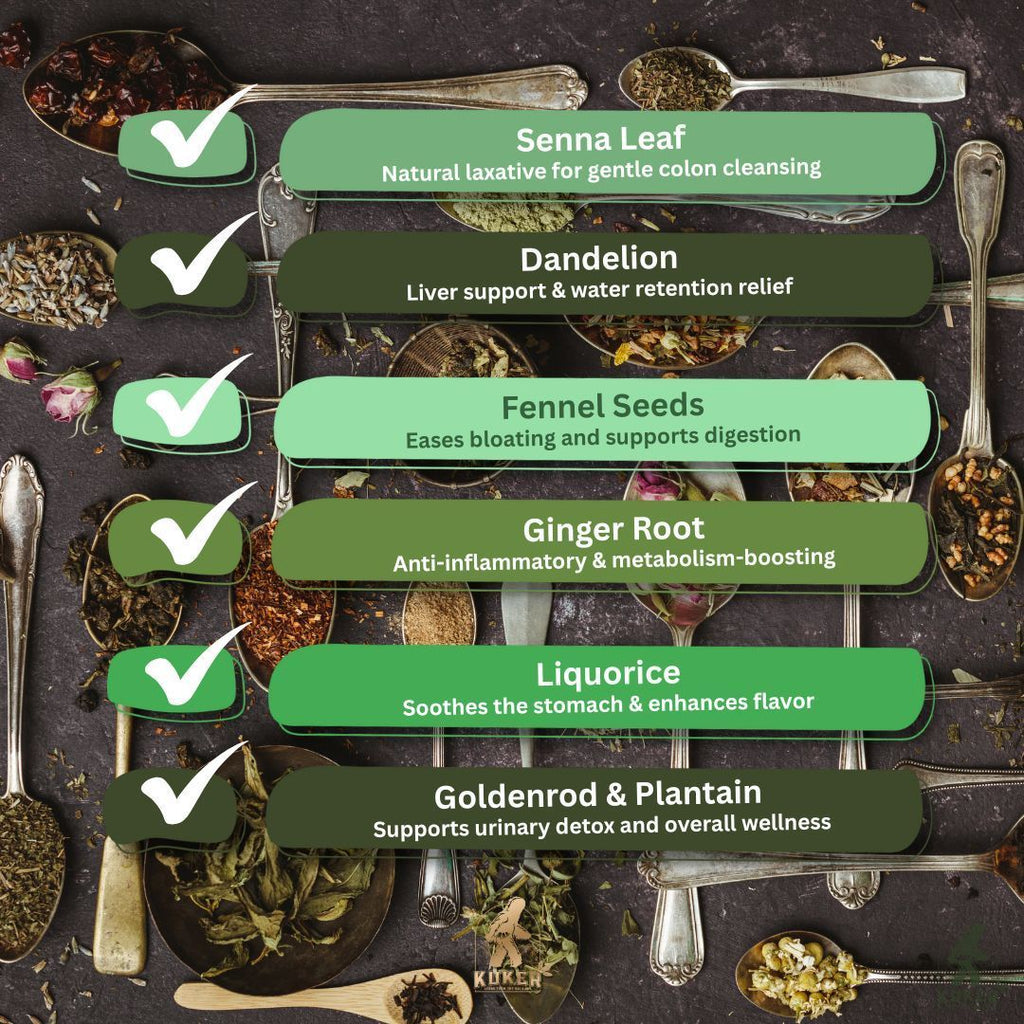 KUKER® Detox Tea 100g Loose Leaf | Weight Loss Tea for Natural Digestion & Cleanse Support