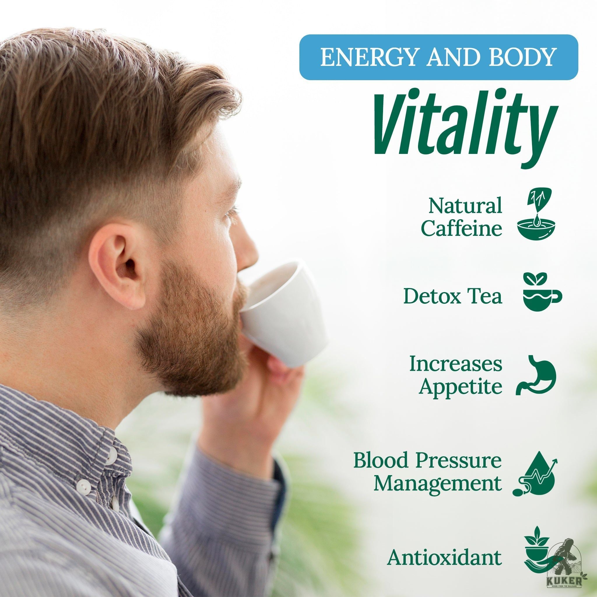 KUKER® Diabetics Tea 20 Tea Bags | 30g